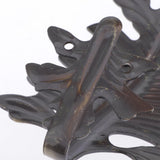 Max 2pcs Curtain Tieback Hooks Leaf-Shaped Drapery Holder Wall Hanger Bronze