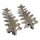 Max 2pcs Curtain Tieback Hooks Leaf-Shaped Drapery Holder Wall Hanger Bronze