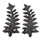 Max 2pcs Curtain Tieback Hooks Leaf-Shaped Drapery Holder Wall Hanger Bronze