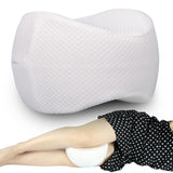 Max Extra Comfort Memory Foam Leg Pillow Side Sleep Knee Pillow A_White Grid