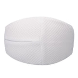 Max Extra Comfort Memory Foam Leg Pillow Side Sleep Knee Pillow A_White Grid