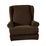 Max Stretch Wing Back Arm Chair Cover 2-Piece Wingback Sofa Slipcover Coffee