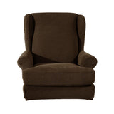 Max Stretch Wing Back Arm Chair Cover 2-Piece Wingback Sofa Slipcover Coffee