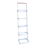 Max 5-Tier Shoe Stand Rack Organizer Entryway Shoe Holder Storage Shelf White