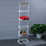 Max 5-Tier Shoe Stand Rack Organizer Entryway Shoe Holder Storage Shelf White
