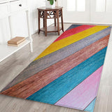 Max 180x60cm Floor Mat Runner Kitchen Non-slip Area Rug Colorful Wood Floor