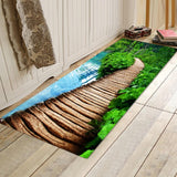 Max 120x40cm Floor Mat Runner Kitchen Non-slip Area Rug River and Bridge