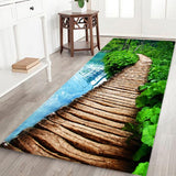 Max 120x40cm Floor Mat Runner Kitchen Non-slip Area Rug River and Bridge
