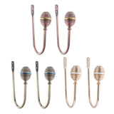 Max 2pcs Zinc Alloy Thicken Curtain Tiebacks Holder Wall Hooks Golden Color