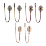 Max 2pcs Zinc Alloy Thicken Curtain Tiebacks Holder Wall Hooks Golden Color