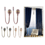 Max 2pcs Zinc Alloy Thicken Curtain Tiebacks Holder Wall Hooks Golden Color