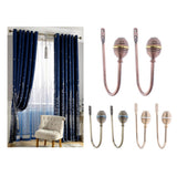 Max 2pcs Zinc Alloy Thicken Curtain Tiebacks Holder Wall Hooks Golden Color