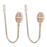 Max 2pcs Zinc Alloy Thicken Curtain Tiebacks Holder Wall Hooks Golden Color
