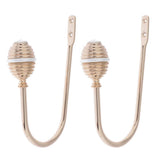 Max 2pcs Zinc Alloy Thicken Curtain Tiebacks Holder Wall Hooks Golden Color