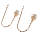 Max 2pcs Zinc Alloy Thicken Curtain Tiebacks Holder Wall Hooks Golden Color