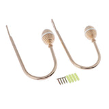 Max 2pcs Zinc Alloy Thicken Curtain Tiebacks Holder Wall Hooks Golden Color
