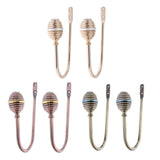 Max 2pcs Zinc Alloy Thicken Curtain Tiebacks Holder Wall Hooks Golden Color