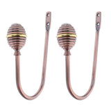 Max 2pcs Zinc Alloy Thicken Curtain Tiebacks Holder Wall Hooks Copper Color