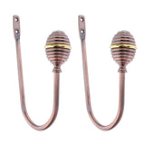 Max 2pcs Zinc Alloy Thicken Curtain Tiebacks Holder Wall Hooks Copper Color