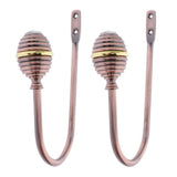 Max 2pcs Zinc Alloy Thicken Curtain Tiebacks Holder Wall Hooks Copper Color