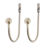 Max 2pcs Zinc Alloy Curtain Drapery Holdbacks Holder Wall Hooks Bronze Color