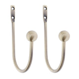 Max 2pcs Zinc Alloy Curtain Drapery Holdbacks Holder Wall Hooks Bronze Color