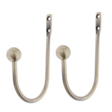 Max 2pcs Zinc Alloy Curtain Drapery Holdbacks Holder Wall Hooks Bronze Color