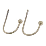 Max 2pcs Zinc Alloy Curtain Drapery Holdbacks Holder Wall Hooks Bronze Color
