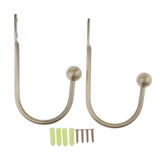 Max 2pcs Zinc Alloy Curtain Drapery Holdbacks Holder Wall Hooks Bronze Color