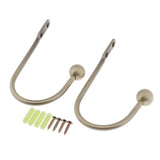 Max 2pcs Zinc Alloy Curtain Drapery Holdbacks Holder Wall Hooks Bronze Color