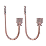 Max 2pcs Zinc Alloy Curtain Drapery Holdbacks Hanger Wall Hooks Copper Color