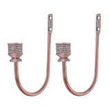 Max 2pcs Zinc Alloy Curtain Drapery Holdbacks Hanger Wall Hooks Copper Color