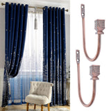 Max 2pcs Zinc Alloy Curtain Drapery Holdbacks Hanger Wall Hooks Copper Color