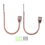 Max 2pcs Zinc Alloy Curtain Drapery Holdbacks Hanger Wall Hooks Copper Color