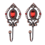 Max 2x Crown-shaped Curtain Tieback Hooks European Style Clothes Hanger Copper