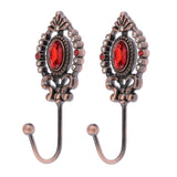 Max 2x Crown-shaped Curtain Tieback Hooks European Style Clothes Hanger Copper