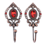 Max 2x Crown-shaped Curtain Tieback Hooks European Style Clothes Hanger Copper