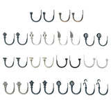 Max 1 Pair U-Shape Tube Curtain Holdback Drape Hook Vary Types Mushroom_Black