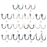 Max 1 Pair U-Shape Tube Curtain Holdback Drape Hook Vary Types Mushroom_Black