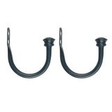 Max 1 Pair U-Shape Tube Curtain Holdback Drape Hook Vary Types Mushroom_Black