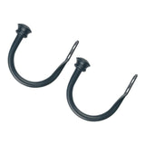 Max 1 Pair U-Shape Tube Curtain Holdback Drape Hook Vary Types Mushroom_Black