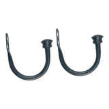 Max 1 Pair U-Shape Tube Curtain Holdback Drape Hook Vary Types Mushroom_Black