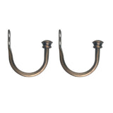 Max 1 Pair U-Shape Tube Curtain Holdback Drape Hook Vary Types Mushroom_Brown