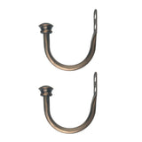 Max 1 Pair U-Shape Tube Curtain Holdback Drape Hook Vary Types Mushroom_Brown