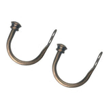 Max 1 Pair U-Shape Tube Curtain Holdback Drape Hook Vary Types Mushroom_Brown
