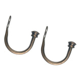 Max 1 Pair U-Shape Tube Curtain Holdback Drape Hook Vary Types Mushroom_Brown