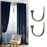Max 1 Pair U-Shape Tube Curtain Holdback Drape Hook Vary Types Mushroom_Brown