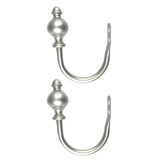 Max 1 Pair U-Shape Tube Curtain Holdback Drape Hook Vary Types hourglass_Silver