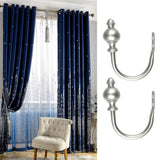 Max 1 Pair U-Shape Tube Curtain Holdback Drape Hook Vary Types hourglass_Silver