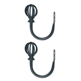 Max 1 Pair U-Shape Tube Curtain Holdback Drape Hook Vary Types Cage_Black